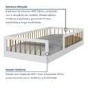 Ver imagem 6 de Cama Montessoriana Solteiro Ana 99x195x36cm Marrom/Branco/Amadeirado