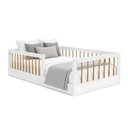 Ver imagem 3 de Cama Montessoriana Solteiro Ana 99x195x36cm Marrom/Branco/Amadeirado