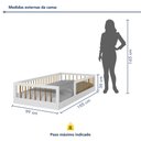 Ver imagem 4 de Cama Montessoriana Solteiro Ana 99x195x36cm Marrom/Branco/Amadeirado