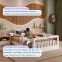 Ver imagem 6 de Cama Montessoriana Solteiro Ana 99x195x36cm Marrom/Branco/Amadeirado