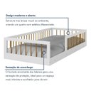 Ver imagem 7 de Cama Montessoriana Solteiro Ana 99x195x36cm Marrom/Branco/Amadeirado