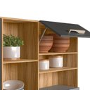 Ver imagem 5 de Armário de Cozinha Compacta 8 Portas 2 Gavetas Freijó e Chumbo Hortelã Cinza/Marrom