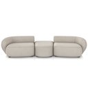 Ver imagem 3 de Sofá 3 Lugares para Sala Living Orgânico com Puff 302cm Luft P08 Veludo Off White - Lyam Decor