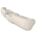 Ver imagem 2 de Sofá 3 Lugares para Sala Living Orgânico com Puff 302cm Luft P08 Veludo Off White - Lyam Decor