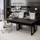 Ver imagem 1 de Plataforma de Trabalho 4 Lugares Preto 2,40m Pés Metal F5 Cor:preto