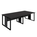 Ver imagem 2 de Plataforma de Trabalho 4 Lugares Preto 2,40m Pés Metal F5 Cor:preto