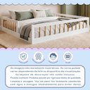 Ver mais imagens de Cama Montessoriana Casal Ana 144,8x195x36cm Marrom/Branco/Amadeirado