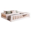 Ver imagem 2 de Cama Montessoriana Casal Ana 144,8x195x36cm Marrom/Branco/Amadeirado