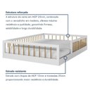 Ver imagem 5 de Cama Montessoriana Casal Ana 144,8x195x36cm Marrom/Branco/Amadeirado