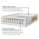 Ver imagem 6 de Cama Montessoriana Casal Ana 144,8x195x36cm Marrom/Branco/Amadeirado