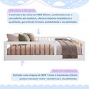 Ver imagem 6 de Cama Montessoriana Casal Ana 144,8x195x36cm Marrom/Branco/Amadeirado