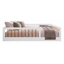 Ver imagem 5 de Cama Montessoriana Casal Ana 144,8x195x36cm Marrom/Branco/Amadeirado