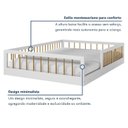 Ver imagem 4 de Cama Montessoriana Casal Ana 144,8x195x36cm Marrom/Branco/Amadeirado
