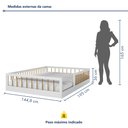 Ver imagem 3 de Cama Montessoriana Casal Ana 144,8x195x36cm