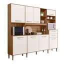 Ver imagem 2 de Armário de Cozinha Compacta 8 Portas 2 Gavetas Ipe e Off White Hortelã