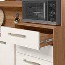 Ver imagem 5 de Armário de Cozinha Compacta 8 Portas 2 Gavetas Ipe e Off White Hortelã