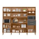 Ver imagem 3 de Armário de Cozinha Compacta 8 Portas 2 Gavetas Ipe e Chumbo Hortelã