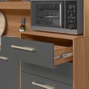 Ver imagem 5 de Armário de Cozinha Compacta 8 Portas 2 Gavetas Ipe e Chumbo Hortelã Cinza