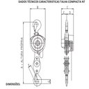 Ver imagem 5 de Talha Manual Compacta Nt-8 500kg e 3 Metros de Elevação - Berg-steel Nt500