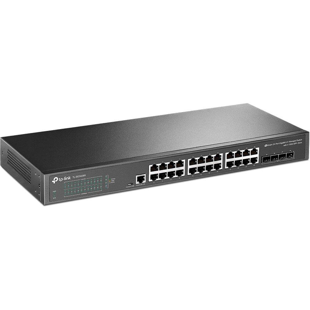 Switch Tp-link Tl-sg3428x 24 Portas Gigabit L2+ 4x10ge Sfp+ - 10/100/1000mbps - 3