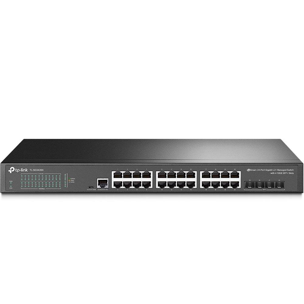 Switch Tp-link Tl-sg3428x 24 Portas Gigabit L2+ 4x10ge Sfp+ - 10/100/1000mbps