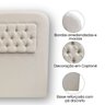 Cabeceira Casal Cama Box Capitonê Suede Bege 1,40m - 4