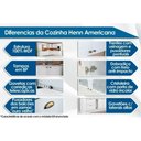Ver imagem 2 de Módulo Cozinha Henn Americana Balcão C/ Tampo C/ 2 Portas 80cm Cinza-henn