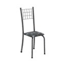Ver imagem 7 de Conjunto de Mesa Tubular 048 70cm x 70cm Tampo em MDF com 4 Cadeiras Dany Prata/Preto/Cinamomo