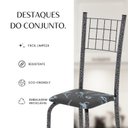 Ver imagem 4 de Conjunto de Mesa Tubular 048 70cm x 70cm Tampo em MDF com 4 Cadeiras Dany Prata/Preto/Cinamomo