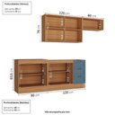 Ver imagem 4 de Cozinha Compacta 4 Peças 2 Aéreos 2 Balcões Soho CabeCasa MadeiraOriginals Azul/Freijó
