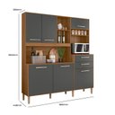 Ver imagem 7 de Armario de Cozinha 6 Portas 2 Gavetas Salsa Cinza/Ipe/Chumbo