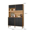 Ver imagem 6 de Armário de Cozinha 6 Portas 1 Gaveta Erva Doce 120 Preto/Freijó/Esfera