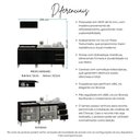 Ver imagem 2 de Armário de Cozinha Compacta Milão 3 Gavetas MDP 200cm Preto Menu Móveis