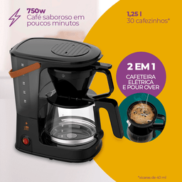 Cafeteira Elétrica Cadence Pour Over 2 em 1 - 220v - 3