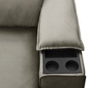 Ver imagem 7 de Sofá Retrátil Reclinável Vannes 225cm com Porta Copos e Objetos Bege Castor