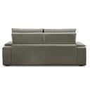 Ver imagem 5 de Sofá Retrátil Reclinável Vannes 225cm com Porta Copos e Objetos Bege Castor