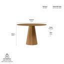 Ver imagem 3 de Mesa Jantar 4 Lugares Tampo Redondo 117 cm MDF Isis Cor:Cinamomo