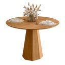 Ver imagem 4 de Mesa Jantar 4 Lugares Tampo Redondo 117 cm MDF Isis Cor:Cinamomo