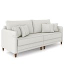 Ver imagem 1 de Sofá 3 Lugares Sala de Estar Living 232cm Asbury K01 Bouclê Creme - Lyam Decor