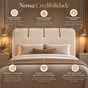 Ver imagem 5 de Cabeceira King Colchao de 193cm Moderna Estofada Premiun Macia Luxo Boucle Exclusiva Divani Aconcheg