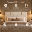 Ver imagem 3 de Cabeceira King Colchao de 193cm Moderna Estofada Premiun Macia Luxo Boucle Exclusiva Divani Aconcheg