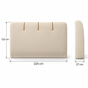Ver imagem 6 de Cabeceira King Colchao de 193cm Moderna Estofada Premiun Macia Luxo Boucle Exclusiva Divani Aconcheg