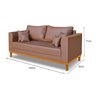 Sofa 3 Lugares Beny Corino Madeira Deccor - 2