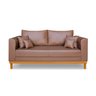 Sofa 3 Lugares Beny Corino Madeira Deccor - 3