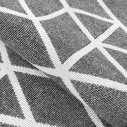 Tapete para Sala Geometrico Texas Cinza com Cru - 200x132 Comercial Textil 32480 - 2