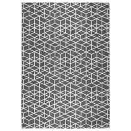 Tapete para Sala Geometrico Texas Cinza com Cru - 200x132 Comercial Textil 32480 - 4