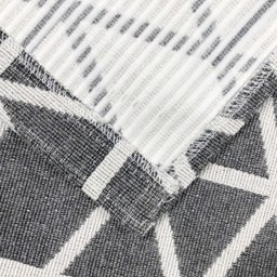 Tapete para Sala Geometrico Texas Cinza com Cru - 200x132 Comercial Textil 32480 - 3