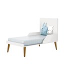 Ver imagem 3 de Kit Quarto Infantil Theo Madeira Branco Fosco - Berço + Cômoda