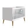 Kit Quarto Infantil Theo Madeira Branco Fosco - Berço + Cômoda - 2