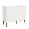 Kit Quarto Infantil Theo Madeira Branco Fosco - Berço + Cômoda - 4